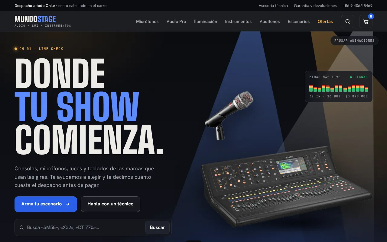 Propuesta de rediseño para MundoStage