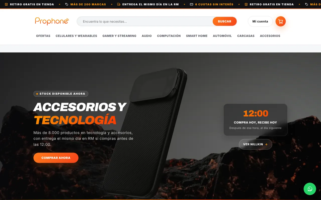 Inicio de la tienda PROPHONE