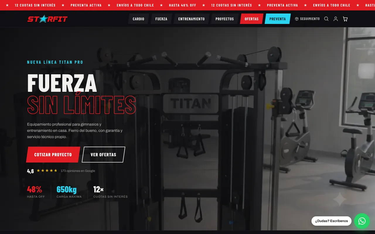 Inicio de la tienda STARFIT